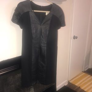 Faux leather black dress. Size 10